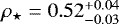 $\rho_{\star}=0.52_{-0.03}^{&#x002B;0.04}$