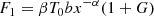 $$ \begin{aligned} F_1 = \beta T_0 b x^{-\alpha } (1+G) \end{aligned} $$