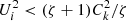 $ U_i^2 < (\zeta + 1)C_k^2/\zeta $