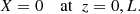 $$ \begin{aligned} X = 0 \quad \text{ at}\;\; z = 0,L. \end{aligned} $$