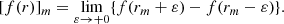 $$ \begin{aligned} {[}f(r){]}_m = \lim _{\varepsilon \rightarrow +0}\{f(r_m + \varepsilon ) - f(r_m - \varepsilon )\}. \end{aligned} $$