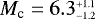 $ M_{\textrm{c}} = 6.3^{_{&#x002B;1.1}}_{^{-1.2}}$