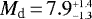 $M_{\textrm{d}}\,{=}\,7.9^{_{&#x002B;1.4}}_{^{-1.3}}$