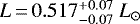 $L\,{=}\,0.517_{-0.07}^{&#x002B;0.07}~L_{\odot}$