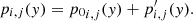 $$ \begin{aligned} p_{i,j}({ y}) = {p_0}_{i,j}({ y}) + p^{\prime }_{i,j}({ y}). \end{aligned} $$