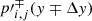 $ p\prime _{i,j}^ \mp (y \mp \Delta y) $