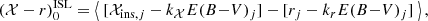 $$ \begin{aligned} (\mathcal{X} - r)_0^\mathrm{ISL} = \left\langle \ [ \mathcal{X} _{\mathrm{ins},j} - k_{\mathcal{X} } E(B{-}V)_j ] - [ r_j - k_{r} E(B{-}V)_j ]\ \right\rangle , \end{aligned} $$