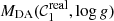 $ M_{\mathrm{DA}}(\mathcal{C}_{1}^{\mathrm{real}},\log {g}) $