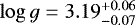 $\log g = 3.19_{-0.07}^{&#x002B;0.06}$