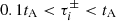 $ 0.1 t_{\rm A} < \tau_i^\pm < t_{\rm A} $