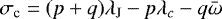 $\sigma_{\textrm{c}}=(p&#x002B;q)\lambda_{\textrm{J}}-p\lambda_{c}-q\bar{\omega}$