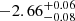 $ -2.66^{+0.06}_{-0.08} $