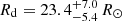$ R_{\mathrm{d}}=23.4^{+7.0}_{-5.4}\,R_\odot $
