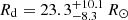 $ R_{\mathrm{d}}=23.3^{+10.1}_{-8.3}\,R_\odot $