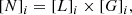 $$ \begin{aligned}{[N]_i} = {[L]_i} \times {[G]_i}, \end{aligned} $$