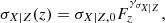 $$ \begin{aligned}&\sigma _{X|Z}(z) = \sigma _{X|Z,0}F_z^{\gamma _{\sigma _{X|Z}}}, \end{aligned} $$