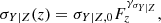 $$ \begin{aligned}&\sigma _{Y|Z}(z) = \sigma _{Y|Z,0}F_z^{\gamma _{\sigma _{Y|Z}}}, \end{aligned} $$