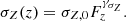 $$ \begin{aligned} \sigma _{Z}(z)=\sigma _{Z,0}F_z^{\gamma _{\sigma _{Z}}}. \end{aligned} $$