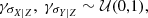 $$ \begin{aligned} \gamma _{\sigma _{X|Z}},\ \gamma _{\sigma _{Y|Z}} \sim \mathcal{U}(0,1), \end{aligned} $$