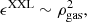 $$ \begin{aligned} \epsilon ^\mathrm{XXL} \sim \rho _{\rm gas}^2, \end{aligned} $$