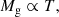 $$ \begin{aligned}&M_{\rm g} \propto T, \end{aligned} $$