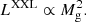 $$ \begin{aligned}&L^\mathrm{XXL} \propto M_{\rm g}^2. \end{aligned} $$