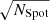 $ {\sqrt{N_{\mathrm{Spot}}}} $