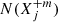 $ N(X_{j}^{+m}) $