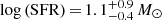 $ \log\mathrm{(SFR)}\,{=}\,1.1_{-0.4}^{+0.9}\,M_\odot $