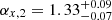 $ \alpha_{x,2}=1.33^{+0.09}_{-0.07} $