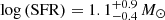 $ \log\mathrm{(SFR)} = 1.1_{-0.4}^{+0.9}\,M_\odot $