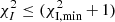 $ \chi^{2}_{I}\leq(\chi^{2}_{\mathrm{I,min}}\,{+}\,1) $