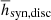 $ \overline{h}_{\mathrm{syn,disc}} $