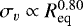 $\sigma_v \propto R_{\textrm{eq}}^{0.80}$