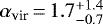 $\alpha_{\textrm{vir}} \,{=}\, 1.7^{&#x002B;1.4}_{-0.7}$