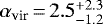 $\alpha_{\textrm{vir}} \,{=}\, 2.5^{&#x002B;2.3}_{-1.2}$