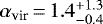 $\alpha_{\textrm{vir}} \,{=}\, 1.4^{&#x002B;1.3}_{-0.4}$