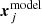 $ {\boldsymbol{x}}_j^{\rm model} $