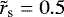 $\tilde{r}_{\textrm{s}}=0.5$
