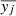 $ \overline{\mathit{y}_j} $