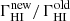 $ \Gamma^{\mathrm{new}}_{\mathrm{HI}}/\Gamma^{\mathrm{old}}_{\mathrm{HI}} $