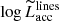 $ \log{\widetilde{L}_{\mathrm{acc}}}^{\mathrm{lines}} $