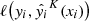 $ \ell\big(y_i, \hat{y_i}^K(\mathbf{\mathit{x}}_{\mathbf{\mathit{i}}})\big) $