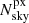 $ N_{\mathrm{sky}}^{\mathrm{px}} $