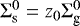 $\Sigma_{\text{s}}^{0} =z_{0}\Sigma_{\text{g}}^{0}$