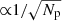 $ {\propto}1 / \sqrt{N_{\mathrm{p}}} $