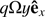 $ q\Omega y \mathbf{\hat{e}}_x $