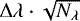 $\Delta \lambda \cdot \sqrt{N_{\lambda}}$
