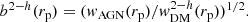 $$ \begin{aligned} b^{2-h}(r_{\rm p})=(w_{\rm AGN}(r_{\rm p})/w_{\rm DM}^{2-h}(r_{\rm p}))^{1/2}. \end{aligned} $$