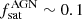 $ f_{\mathrm{sat}}^{\mathrm{AGN}} \sim 0.1 $